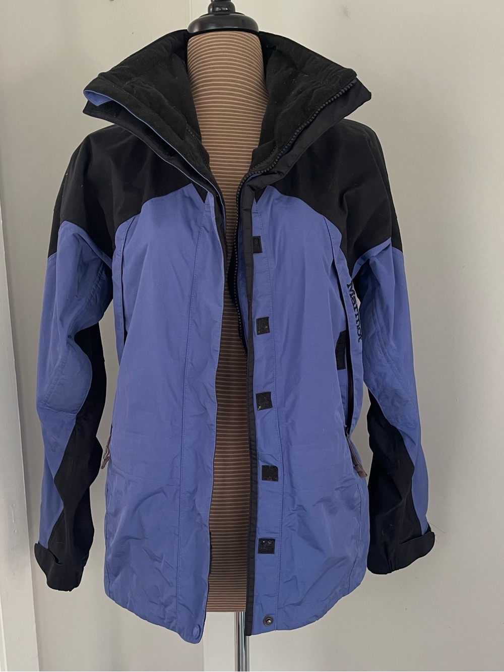 Marmot Blue and Black Waterproof Ski Jacket